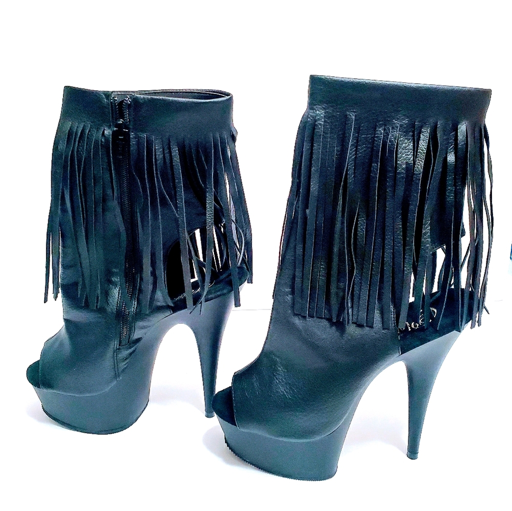 Black booties size 8